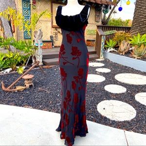 Vintage 90s Jean Paul Gaultier Maille Velvet Dress